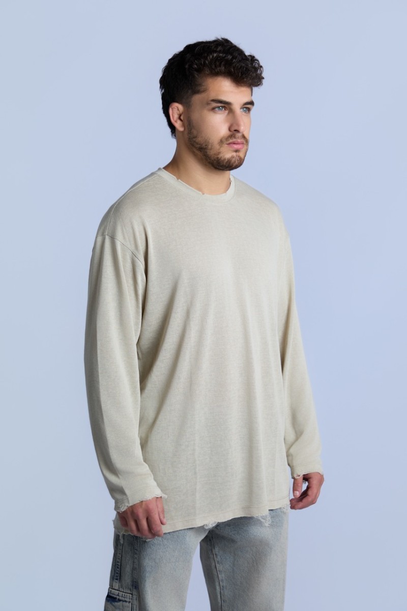 טישרט סלאב פשתן ארוך W26